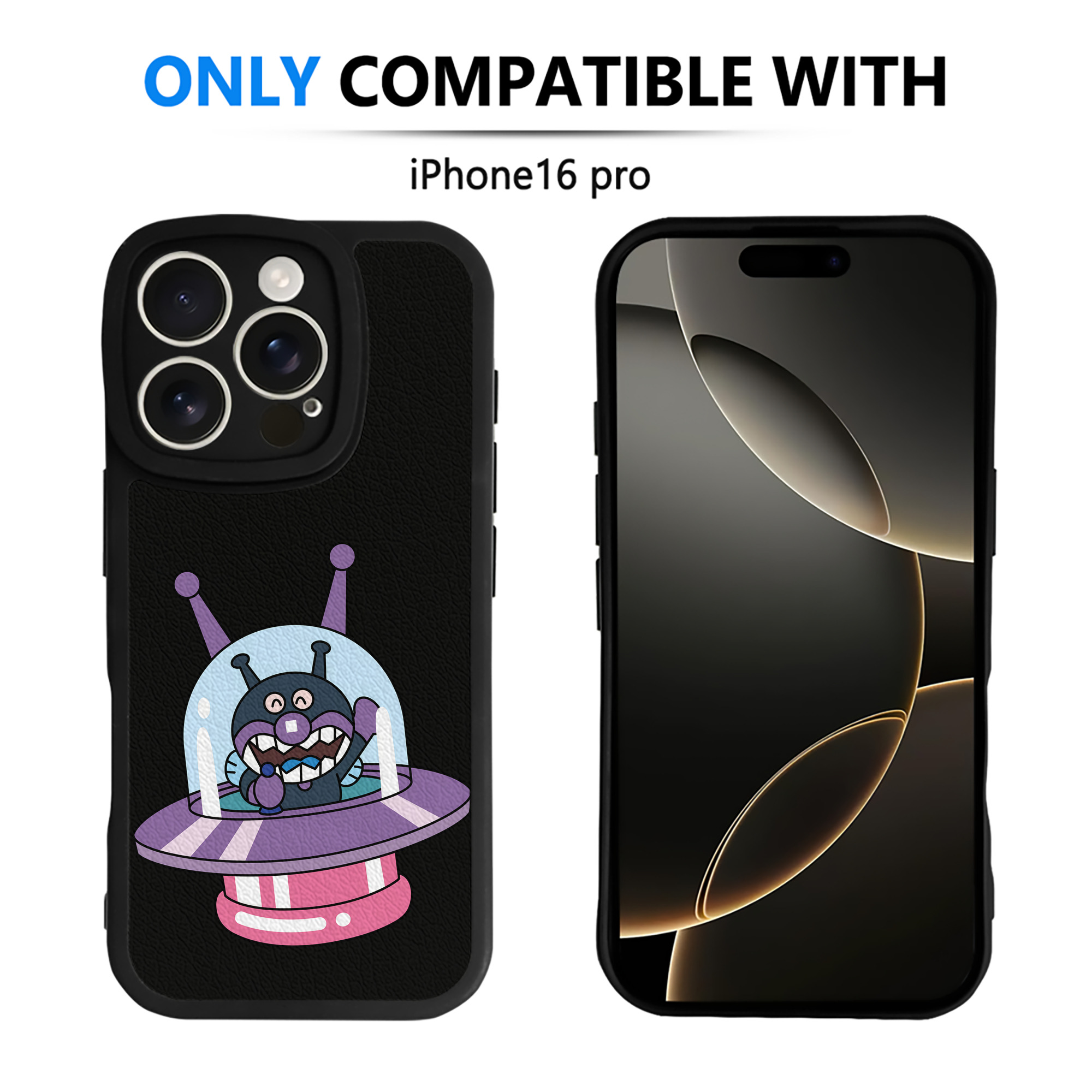 （画像用） アンパンマン Anpanman 【iPhone 16シリーズ対応】シリコンスマホケース（レザー調） 材質：シリコン
